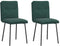 vidaXL - Eetkamerstoelen - 2 - st - fluweel - donkergroen