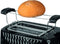 Toaster Broodrooster Retro - Zwart - Model 2024 - Vintage Geroosterd brood Toaster - met Cool Wall, Ontdooi en Opwarmfunctie