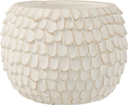 J-Line bloempot Gebladerte - cement - wit - extra large - Ø 24.00 cm