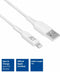 ACT AC3011 - USB naar Lightning Kabel - MFI Gecertificeerd 1 meter Wit