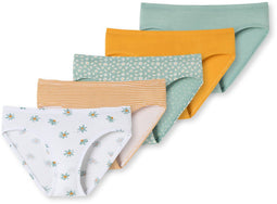 Schiesser 95/5 Organic - 5 Pack Meisjes Onderbroek - Zachte tailleband - Multicolour (5 stuks)