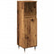 vidaXL - Badkamerkast - 30x30x100 - cm - bewerkt - hout - oud - houtkleurig
