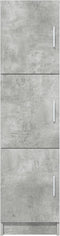 vidaXL - Hoge - kast - Betonnen - Grijs - 31,5x32x124 - cm - Geengineerd - hout