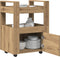 vidaXL - Keuken - Trolley - Artisan - Eiken - 60x45x80 - cm - Bewerkt - Hout