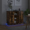 vidaXL - Dressoir - met - LED - Rook - Eik - 90x32x75 - cm - Geengineerd - Hout