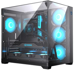 Hiditec SKY Tower - Tower PC ATX micro ATX ITX - 2.5" bays 2 3.5" bays 1 - Zwart