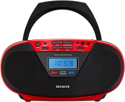 Aiwa BBTU-400RD - Portable Radio/DAB(+)/CD Speler - FM-Radio Klok Sleeptimer Zoemer alarm - Rood