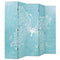 vidaXL - Kamerscherm - inklapbaar - vlinder - 200x170 - cm - blauw