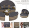 tectake® Zonne eiland Santorini II - Loungebed 2 Personen - Multifunctioneel Ligbed met Zonnescherm - Naturel