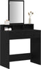 vidaXL - Kaptafel - met - Lades - - - Zwart - Eiken - 79x41x140 - cm