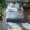 tectake® Vintage Design Vloerkleed Amara - Laagpolig - Wasbaar - 160cm x 230cm - blauw