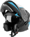 VINZ Busan Systeemhelm - ECE 22.06 goedgekeurd - Anti-kras vizier en zonnevizier - Blauw - XXL