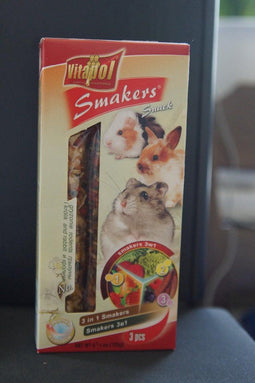"3 in 1 ""Smaker"" voor knaagdieren en konijnen - 3 x 110gr"
