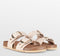 PS Poelman CURA - Dames Sandalen - Faux PU Imitatie - Metallic Licht Beige