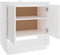 vidaXL - Dressoir - 70x41x75 - cm - bewerkt - hout - wit