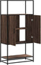 vidaXL - Hoge - kast - 68x35x139 - cm - bewerkt - hout - en - metaal - bruin - eikenkleur