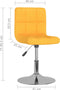 vidaXL - Eetkamerstoelen - draaibaar - 2 - st - stof - geel