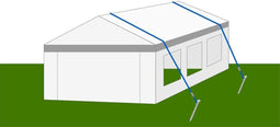 Stormbandenset voor partytent 3 meter of 4 meter lang