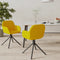vidaXL - Eetkamerstoelen - draaibaar - 2 - st - fluweel - geel