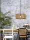 GOOD&MOJO Hanglamp Iguazu - Jute - Recht - Ø50cm - Scandinavisch,Bohemian - Hanglampen Eetkamer, Slaapkamer, Woonkamer