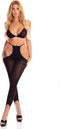 Pink Lipstick Lingerie Leggings NOT SO FAST 2PC SET, ONE SIZE Zwart