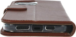 Valenta iPhone 12 Pro Max - Book Case - Handgemaakt - Bruin