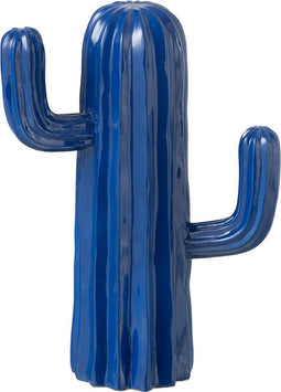 J-Line decoratie Cactus - polyresin - blauw - small