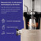 Safecourt Kitchen Slow Juicer XXL - sapcentrifuge - krachtige motor - RVS pre-cutter - Beige
