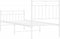 vidaXL - Bedframe - met - hoofd- - en - voeteneinde - metaal - wit - 80x200 - cm