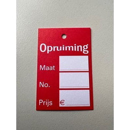 Klika - Hangetiket 40x60 mm OPRUIMING 250 stuks - 12 stuks