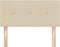 vidaXL - Hoofdbord - met - Knopen - Crème - 80 - cm - Stof