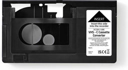 Nedis VCON110BK - VHS-C naar VHS Converter - Plug and play - Zwart