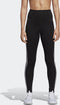 adidas Design 2 Move 3-Stripes - Dames Legging - Hoge taille Climalite - Zwart/Wit