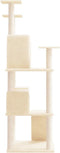 vidaXL - Kattenmeubel - met - sisal - krabpalen - 153 - cm - crèmekleurig