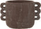 J-Line bloempot Celia - keramiek - bruin - small - 2 stuks - Ø 21 cm