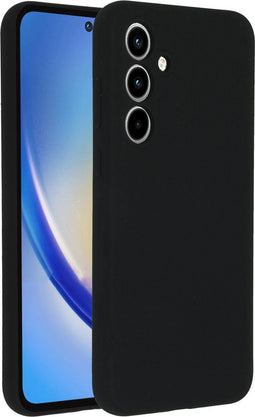 Accezz Samsung Galaxy A35 - Liquid Silicone Backcover - Schokabsorberend - Zwart