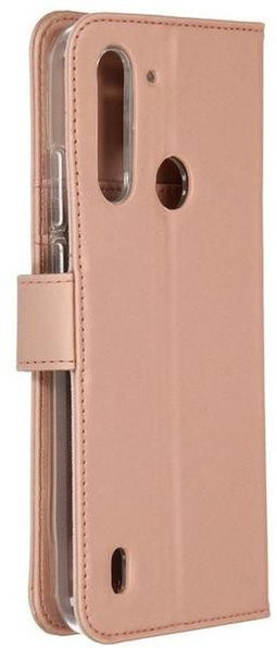Accezz Moto G8 Power Lite - Flip cover - Krasbestendig Schokbestendig - Rosé Goud
