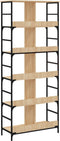 vidaXL - Boekenrek - 78,5x33x188,5 - cm - bewerkt - hout - sonoma - eikenkleurig