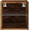 vidaXL - Tv-wandmeubels - met - LED-verlichting - 2 - st - 30x28,5x30 - cm - oud - hout