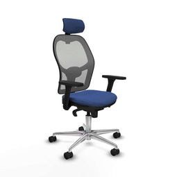 Piqueras y Crespo 3D086N2 - Bureaustoel - Verstelbare hoofdsteun - Marineblauw