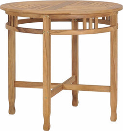 vidaXL - Eettafel - Ã80 - cm - massief - teakhout
