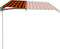 vidaXL - Luifel - handmatig - uittrekbaar - 500x300 - cm - oranje - en - bruin