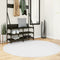 vidaXL - Vloerkleed - OVIEDO - laagpolig - Ø - 160 - cm - grijs