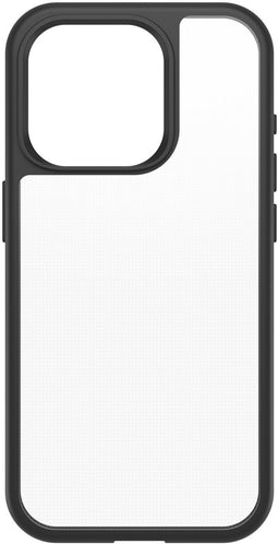 OtterBox React Series - Soft case - Antimicrobiële coating - Transparant zwart (iPhone 15 Pro)