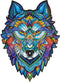 UNIDRAGON Houten Puzzel Voor Volwassenen Dier - Majestueuze Wolf - 99 stukjes - Small 17x24 cm