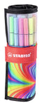 Stabilo - Viltstift pen 68/25 arty roletui m 25st | 5 stuks