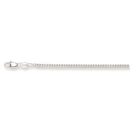 Glow ketting - zilver - gourmet 2.1 mm - 70 cm