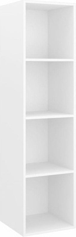 vidaXL - Tv-wandmeubel - 37x37x142,5 - cm - bewerkt - hout - wit