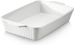 Keramische Ovenschaal 22 x 33 cm Wit, Large Lasagneschaal
