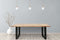 Feel Furniture - 220x100 Eettafel - Massief Glad Boomstamblad Eiken - 5 cm dik - U Frame